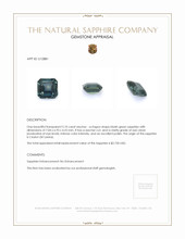 2.10 Ct. Bluish Green Sapphire from Ceylon (Sri Lanka) Appraisal