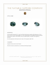 0.77 Ct. Bluish Green Sapphire from Montana Appraisal