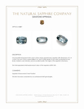 0.82 Ct. Greenish Blue Sapphire from Montana Appraisal