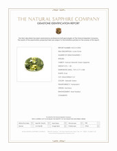 1.28 Ct. Yellowish Green Sapphire from Montana Scan Report