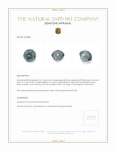 0.67 Ct. Greenish Blue Sapphire from Montana Appraisal