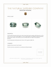 0.80 Ct. Bluish Green Sapphire from Montana Appraisal