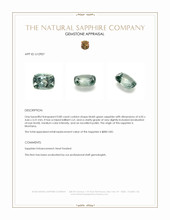 0.80 Ct. Bluish Green Sapphire from Montana Appraisal