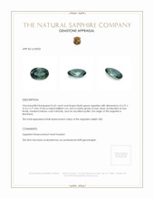 0.62 Ct. Bluish Green Sapphire from Montana Appraisal