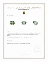 0.71 Ct. Green Sapphire from Montana Appraisal