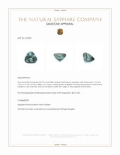 0.75 Ct. Bluish Green Sapphire from Montana Appraisal
