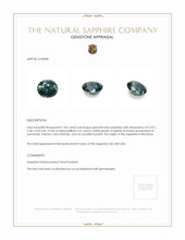 1.06 Ct. Greenish Blue Sapphire from Montana Appraisal