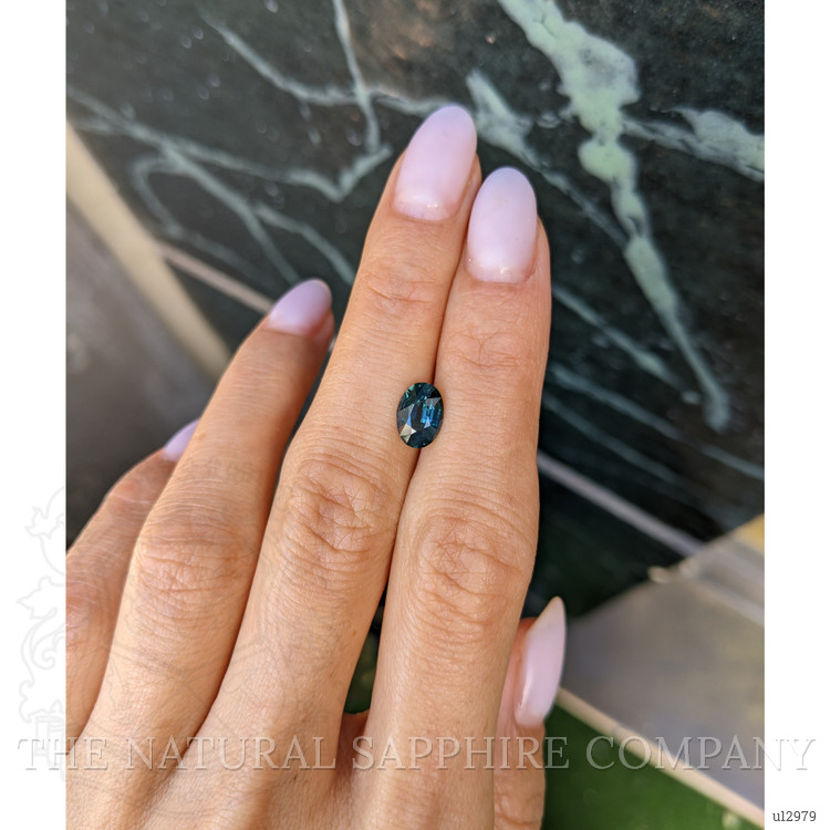 1.66 Ct. Bluish Green Sapphire from Ceylon (Sri Lanka)