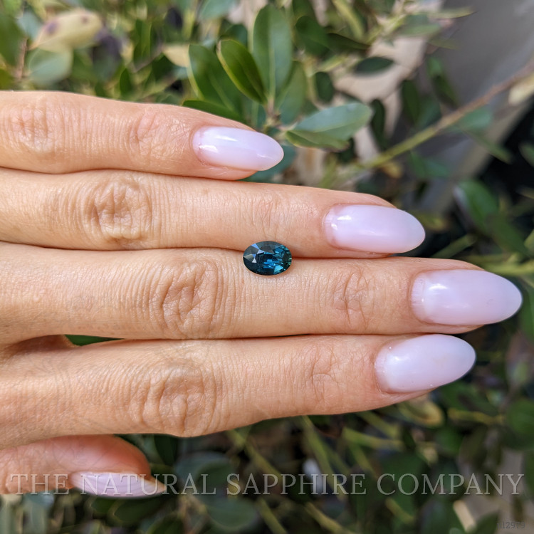 1.66 Ct. Bluish Green Sapphire from Ceylon (Sri Lanka)