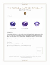 4.28 Ct. Sapphire from Ceylon (Sri Lanka) Appraisal