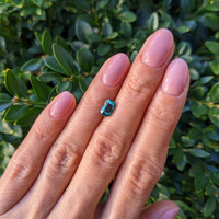 1.39 Ct. Bluish Green Sapphire from Tanzania Life Style