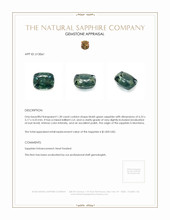 1.30 Ct. Bluish Green Sapphire from Montana Appraisal