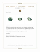 0.71 Ct. Bluish Green Sapphire from Montana Appraisal