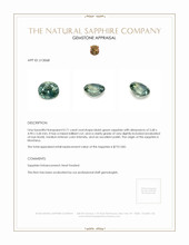 0.71 Ct. Bluish Green Sapphire from Montana Appraisal