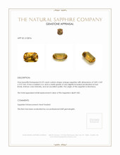 0.59 Ct. Orange Sapphire from Montana Appraisal