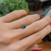1.23 Ct. Bluish Green Sapphire from Montana Life Style