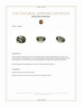0.62 Ct. Green Sapphire from Montana Appraisal