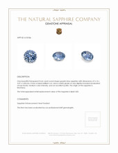 0.66 Ct. Greyish Blue Sapphire from Montana Appraisal