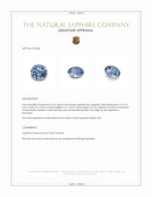 0.66 Ct. Greyish Blue Sapphire from Montana Appraisal
