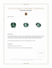 1.01 Ct. Bluish Green Sapphire from Montana Appraisal