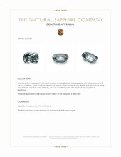 0.88 Ct. Greenish Blue Sapphire from Montana Appraisal