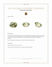 0.83 Ct. Yellowish Green Sapphire from Montana Appraisal