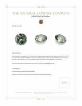 0.59 Ct. Green Sapphire from Montana Appraisal