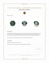 0.60 Ct. Sapphire from Montana Appraisal