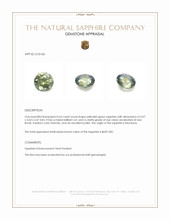 0.62 Ct. Yellowish Green Sapphire from Montana Appraisal