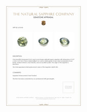 0.62 Ct. Yellowish Green Sapphire from Montana Appraisal