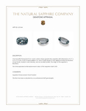 0.61 Ct. Greyish Blue Sapphire from Montana Appraisal