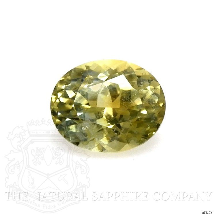 0.63 Ct. Yellowish Green Sapphire from Montana
