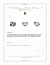 0.65 Ct. Green Sapphire from Montana Appraisal