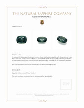 0.66 Ct. Bluish Green Sapphire from Montana Appraisal