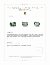 0.66 Ct. Green Sapphire from Montana Appraisal