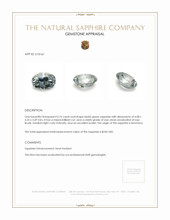 0.76 Ct. Sapphire from Montana Appraisal