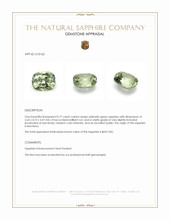 0.77 Ct. Yellowish Green Sapphire from Montana Appraisal