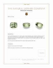 0.77 Ct. Yellowish Green Sapphire from Montana Appraisal