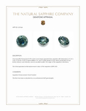 0.90 Ct. Greenish Blue Sapphire from Montana Appraisal
