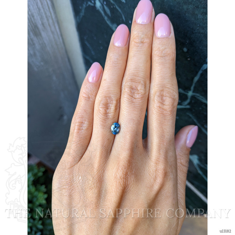 1.11 Ct. Greenish Blue Sapphire from Montana