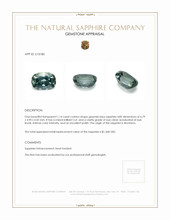 1.14 Ct. Greenish Blue Sapphire from Montana Appraisal