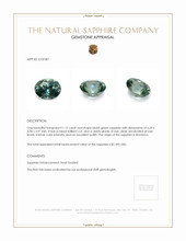 1.15 Ct. Bluish Green Sapphire from Montana Appraisal