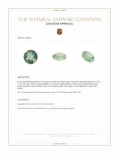 1.37 Ct. Bluish Green Sapphire from Ceylon (Sri Lanka) Appraisal