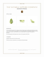 0.73 Ct. Yellowish Green Sapphire from Montana Appraisal