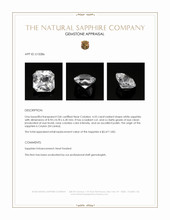 4.55 Ct. White Sapphire from Ceylon (Sri Lanka) Appraisal