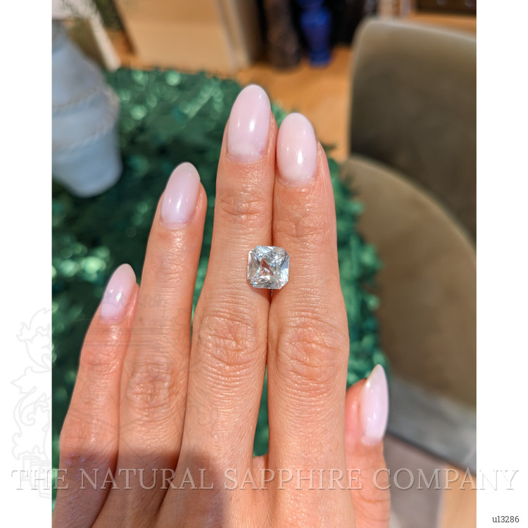 4.55 Ct. White Sapphire from Ceylon (Sri Lanka)