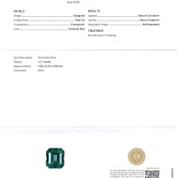 4.11 Ct. Greenish Blue Sapphire from Madagascar Scan Report