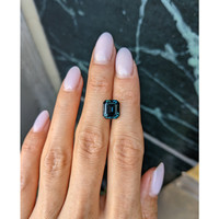 4.11 Ct. Greenish Blue Sapphire from Madagascar Life Style