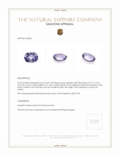 0.65 Ct. Purple Sapphire from Ceylon (Sri Lanka) Appraisal