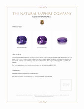 0.73 Ct. Color Change Sapphire from Ceylon (Sri Lanka) Appraisal